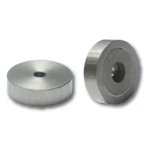 Samarium Kobalt potmagneet RVS, vlak doorlopend gat