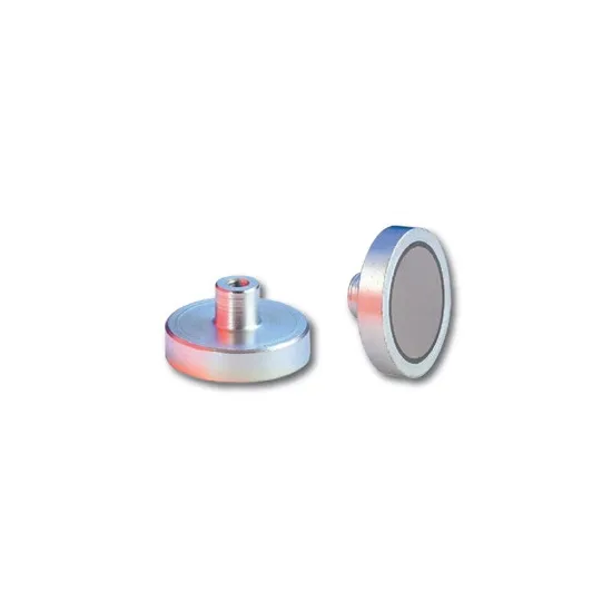 Topfmagnete aus Samarium-Cobalt (SmCo), mit Gewindebuchse, verzinkt