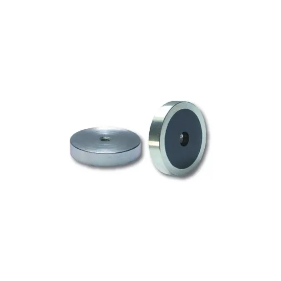 Neodymium potmagneet met doorlopend draadgat