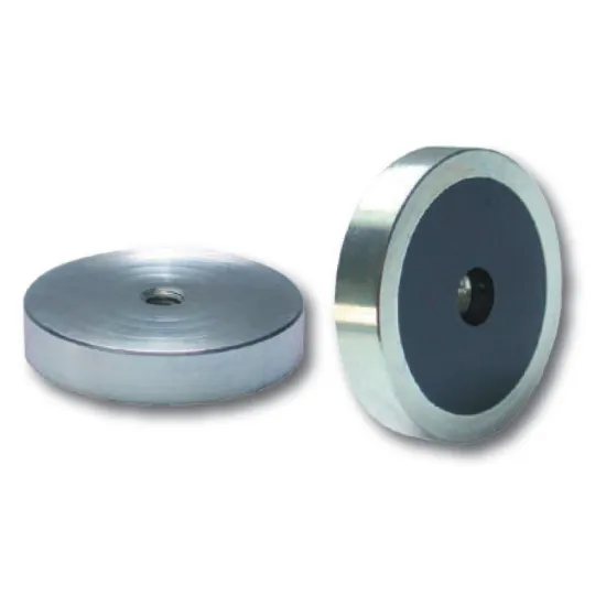 Neodymium potmagneet met doorlopend draadgat