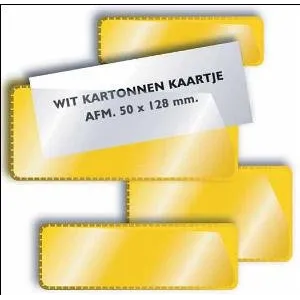 White magnetic insert sleeve with cardboard tag