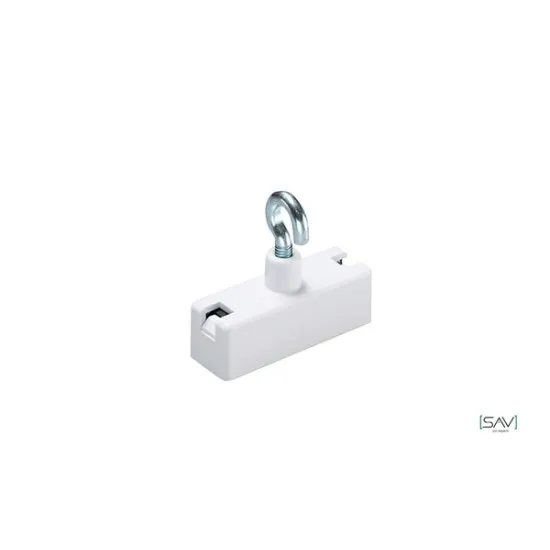 Deckenmagnet in weißem Kunststoffgehäuse. Deckenmagnet in weißem Kunststoffgehäuse.