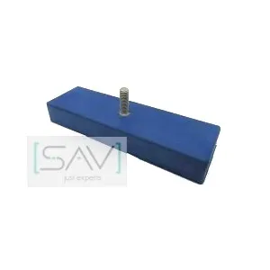 Neodymium rubber magneetblok met draadeind