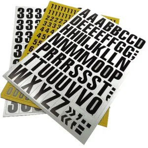 Pre-printed magnetic letter sets