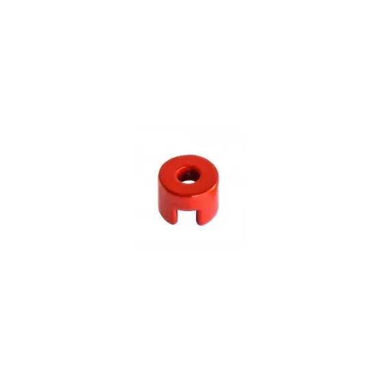 Knopmagneet staal, met doorlopend gat, rood gelakt staal SAV magneetspecialist