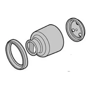 Puffer-Haftmagnet auf Gummifuß.