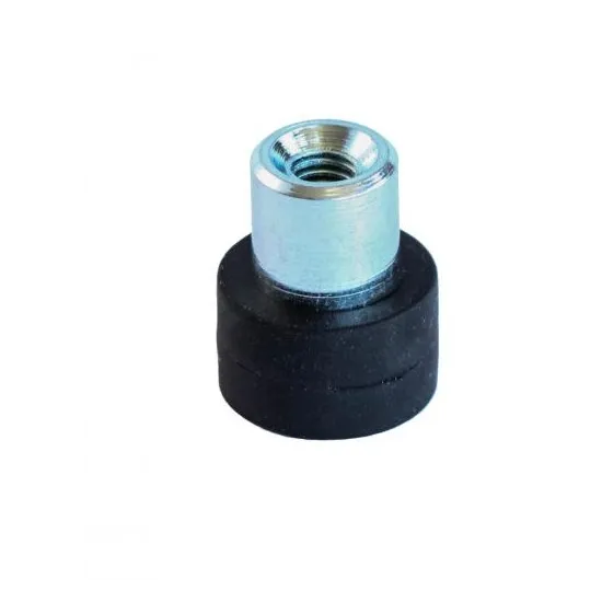 Magnetsystem aus NdFeB, Gummimantel, mit Gewindebuchse, 12 mm Schwarz