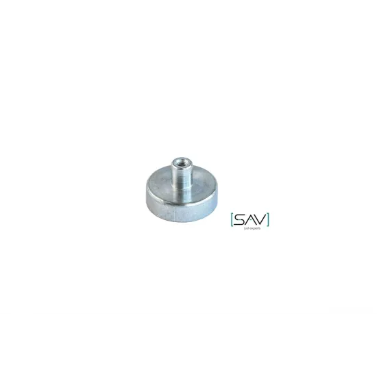 Flachgreifer aus Hartferrit, mit Gewindebuchse, verzinkt ∅ 20 x 6 mm M3 Flachgreifer aus Hartferrit, mit Gewindebuchse, verzinkt ∅ 20 x 6 mm M3