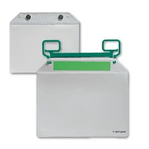 Magnetische Einstecktaschen-Set aus Kunststoff in A5 quer