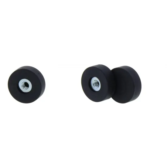 Neodymium magneetsysteem in rubber met draadgat Ø 22 mm