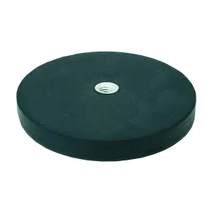 Neodymium magneetsysteem in rubber met draadgat Ø 66 mm Neodymium magneetsysteem in rubber met draadgat Ø 66 mm