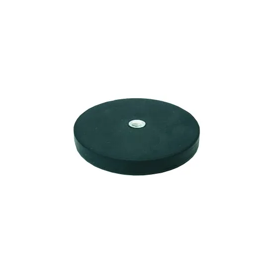 Neodymium magneetsysteem in rubber met draadgat Ø 66 mm Neodymium magneetsysteem in rubber met draadgat Ø 66 mm