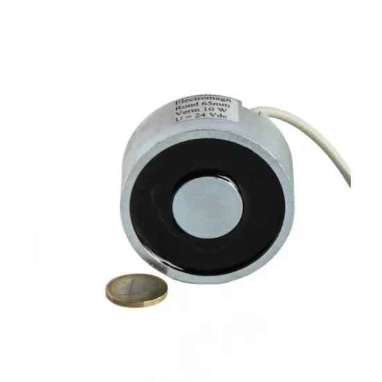 Elektromagneet Rond Ø 65mm - 100kg (1000N) - 24V DC | SAV Elektromagneet Rond Ø 65mm - 100kg (1000N) - 24V DC | SAV