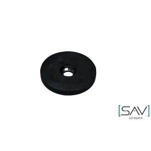 Neodym-Magnetsystem, mit Gummiüberzug mit Sackloch, schwarz, 43 mm