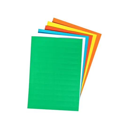 Set gekleurde papieretiketten voor magneethoezen