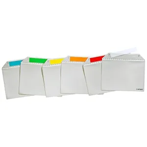 Set gekleurde papieretiketten voor magneethoezen