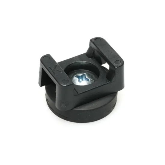 Neodymium magneetsysteem in rubber zadel Ø 22 x 16.8 mm - M4 Neodymium magneetsysteem in rubber zadel Ø 22 x 16.8 mm - M4