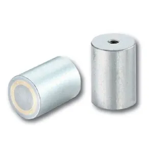 Neodymium busmagneet met draadgat, staal verzinkt Ø 10 x 16 mm