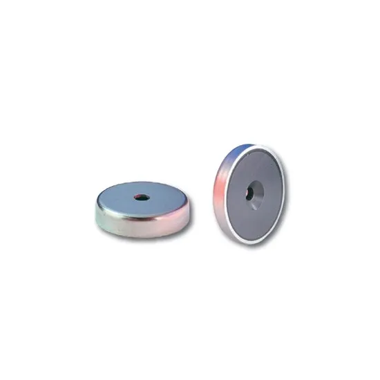 Topfmagnete aus Hartferrit, mit Bohrung und Senkung