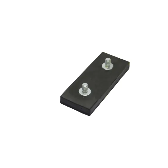 Rubber Magneet 2x M4 (55x22,5mm) Neodymium | SAV Rubber Magneet 2x M4 (55x22,5mm) Neodymium | SAV