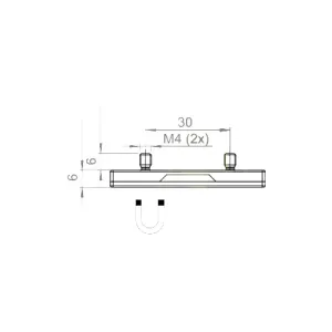 Magnetsystem gummiert 55x22,5mm 2x M4 kaufen Magnetsystem gummiert 55x22,5mm 2x M4 kaufen