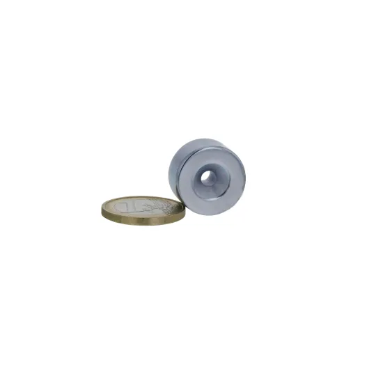 Neodym-Ringmagnet mit Senkbohrung, bis 80°C - 20x4,3x10 mm Neodym-Ringmagnet mit Senkbohrung, bis 80°C - 20x4,3x10 mm