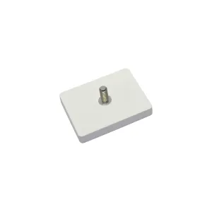 Rubber Magnet M4 (55x22.5mm) Neodymium White | SAV