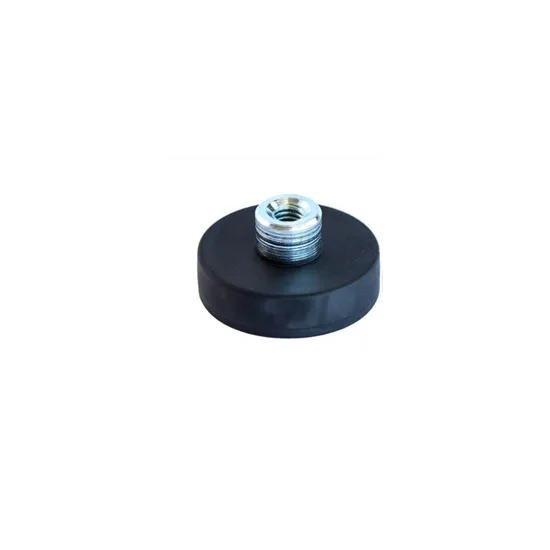 Gummimagnet M4 Gewindebuchse Ø18mm schwarz Neodym
