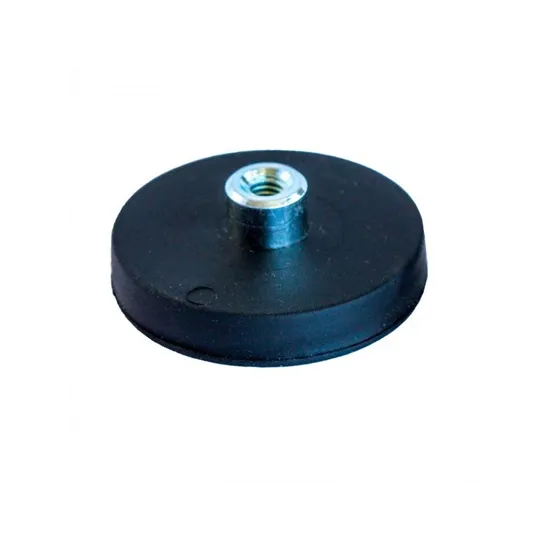 Gummimagnet M4 Gewindebuchse Ø22mm schwarz Neodym Gummimagnet M4 Gewindebuchse Ø22mm schwarz Neodym