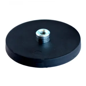 Gummimagnet M5 Gewindebuchse Ø66mm schwarz Neodym