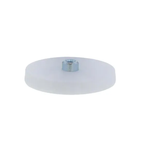 Gummimagnet M4 Gewindebuchse Ø31mm weiß Neodym