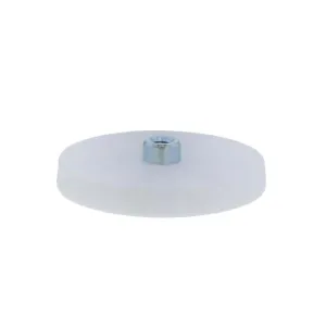 Gummimagnet M5 Gewindebuchse Ø57mm weiß Neodym
