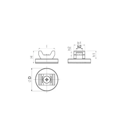 Gummimagnet mit Sattel - Ø 22 mm, Neodym (3,8 kg) | SAV Gummimagnet mit Sattel - Ø 22 mm, Neodym (3,8 kg) | SAV