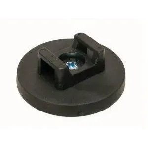 Rubber coated magnet Ø43 mm with cable saddle | 10.00 kg neodymium | SAV