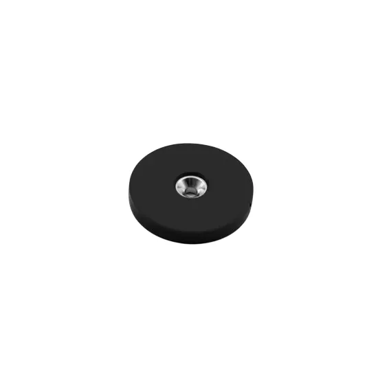 Gummi Neodym Magnet mit Sackloch, schwarz, 43 mm | SAV