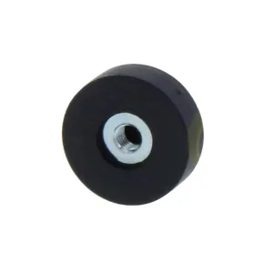 Rubber magnet M5 internal thread Ø31mm black neodymium | SAV