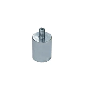 Neodymium busmagneet met draadstift Ø 25, staal verzinkt