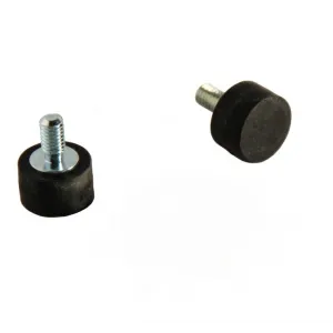 Rubber Magneet M4 Draadstift zwart | Ø12mm Neodymium - SAV