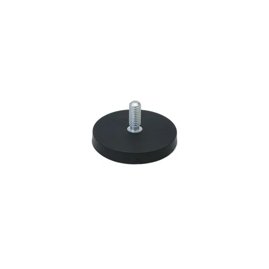 Rubber Coated Magnet M6 Black | Ø43mm Neodymium - SAV Rubber Coated Magnet M6 Black | Ø43mm Neodymium - SAV