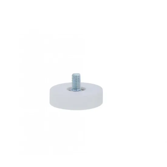 Rubber Magneet M4 Draadstift Wit | Ø22mm Neodymium - SAV Rubber Magneet M4 Draadstift Wit | Ø22mm Neodymium - SAV