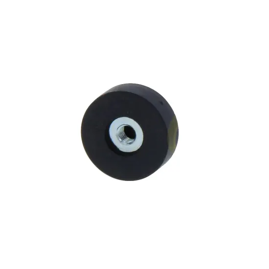 Rubber magnet M3 internal thread Ø12mm black neodymium