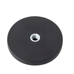 Magnetsystem Gummi Ø57 mm mit Gewindebohrung M5 schwarz | 20,00 kg Neodym | SAV