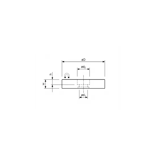 Neodym Gummimagnet Senkung Ø22mm Weiß Zylinderbohrung | SAV Neodym Gummimagnet Senkung Ø22mm Weiß Zylinderbohrung | SAV