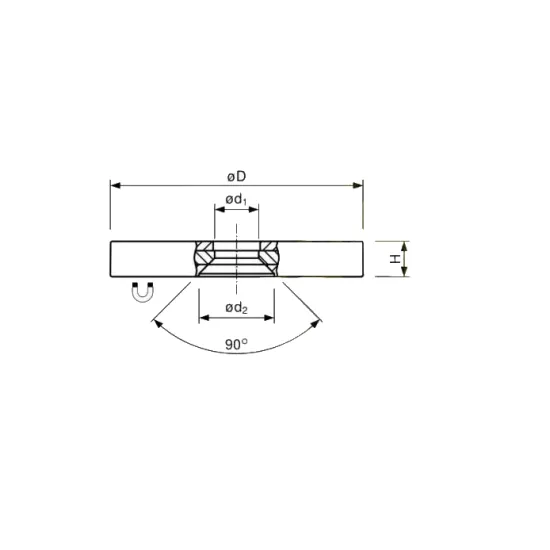 Rubber Neodymium magneet met verzonken gat, wit, 43 mm | SAV Rubber Neodymium magneet met verzonken gat, wit, 43 mm | SAV