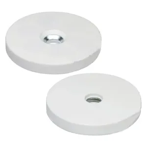 Magneetsysteem rubber Ø88 mm wit verzonken gat | 55,00 kg neodymium | SAV