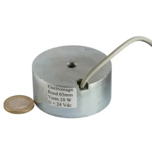 Elektromagnet Rund Ø 65mm - 100kg (1000N) - 24V DC | SAV