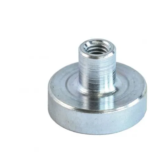 Neodymium potmagneet met draadbus, verzinkt, zeer krachtig Ø 16 x 4,5 mm