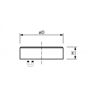 Flat pot magnet Ø 32 x 7 mm | 35 kg hold. Neodymium Flat pot magnet Ø 32 x 7 mm | 35 kg hold. Neodymium