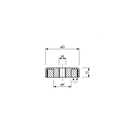 Potmagneet Ø 13 mm, M3 doorlopend | SAV Potmagneet Ø 13 mm, M3 doorlopend | SAV