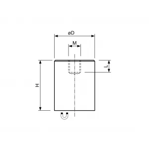 Neodymium bus magneet Ø6x20 mm, M3 | 0,6 kg trekkracht Neodymium bus magneet Ø6x20 mm, M3 | 0,6 kg trekkracht